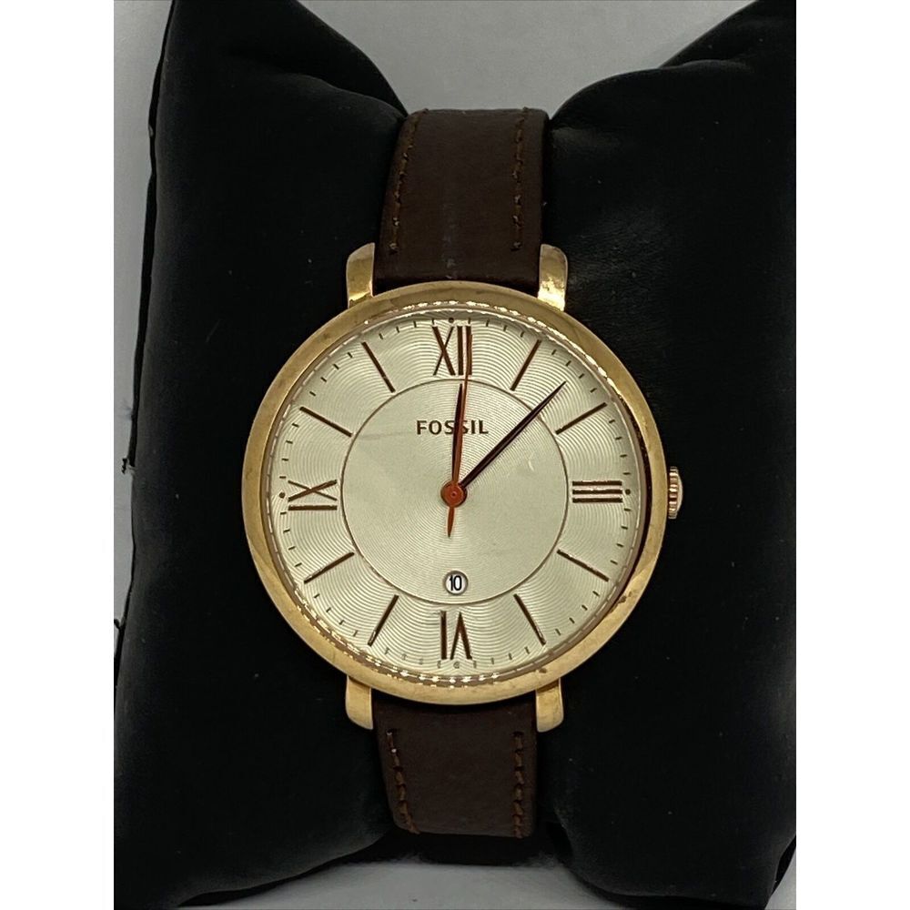 Fossil Jacqueline ES3487 Women's Brown Leather Analog Quartz Wrist Watch XR898